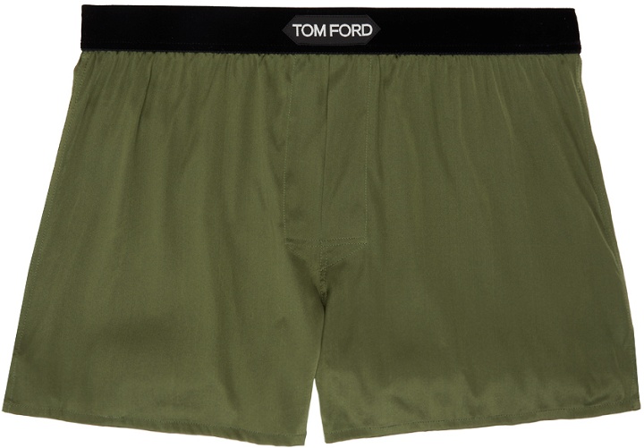 Photo: TOM FORD Green Silk Boxers