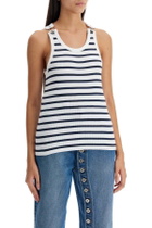 JEAN PAUL GAULTIER striped sailor tank top White