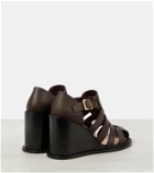 Loewe Campo leather wedge sandals