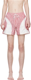 Gimaguas Red Striped Swim Shorts