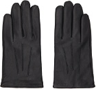 Hugo Black Lambskin Gloves