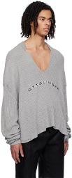 Ottolinger Gray V-Neck Sweater