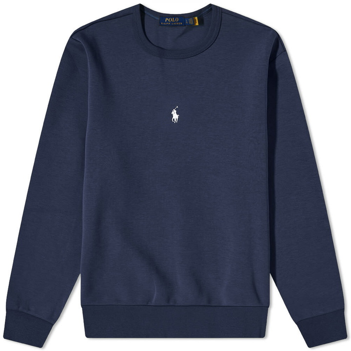 Photo: Polo Ralph Lauren Men's Centre Logo Crew Sweat in Aviator Navy