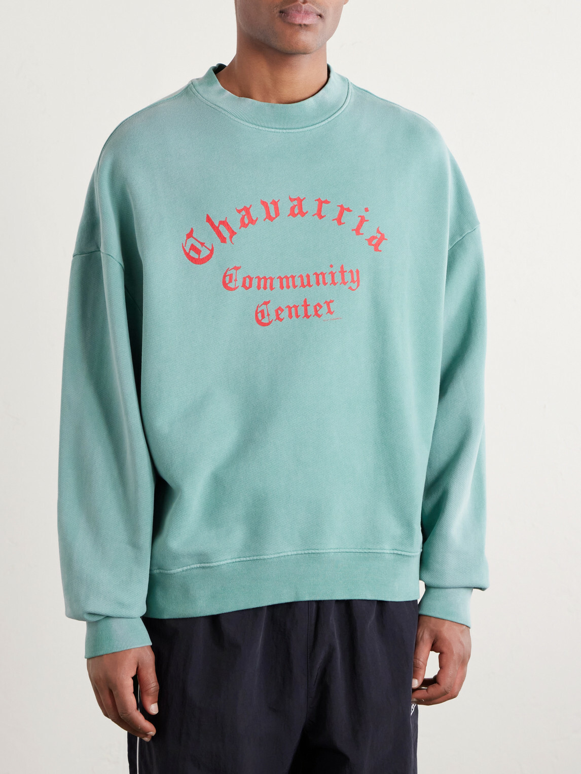 Willy Chavarria - Community Center Hooligan Cotton Sweatshirt - Green