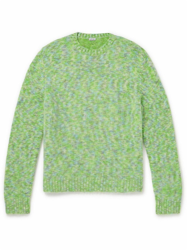 Photo: LOEWE - Brushed Knitted Sweater - Green
