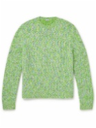 LOEWE - Brushed Knitted Sweater - Green