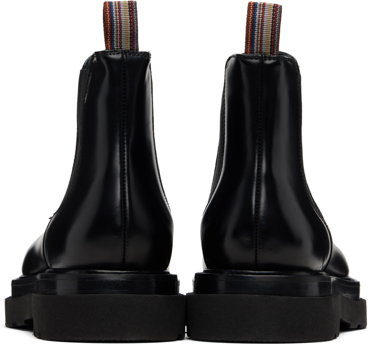 Paul Smith Black Leather Beard Chelsea Boots