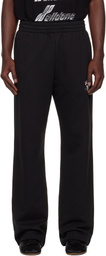 We11done Black Collegiate Sweatpants