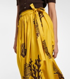 Asceno - Coco printed silk maxi skirt