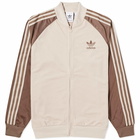 Adidas Men's Superstar Track Top in Wonder Taupe/Earth Strata