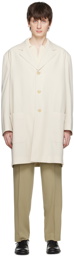 AURALEE Off-White Three-Button Coat