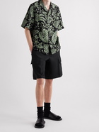 Jil Sander - Straight-Leg Pleated Wool-Gabardine Cargo Shorts - Black