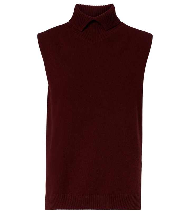 Photo: Jil Sander Wool turtleneck sweater vest