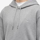 AMI Paris Men's Tonal Heart Hoodie in Wool Viscose Canvas Heather Grey