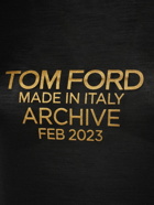 TOM FORD - Logo Print Silk T-shirt