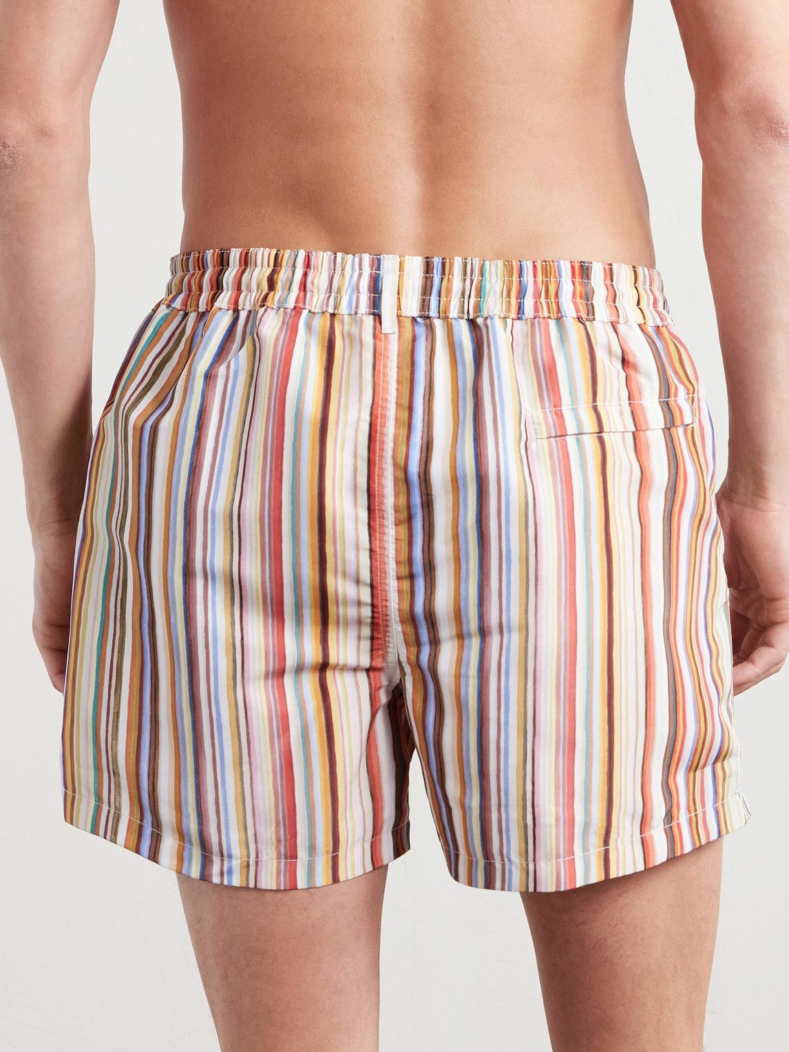 Paul Smith - Straight-Leg Mid-Length Striped Recycled Swim Shorts - Multi