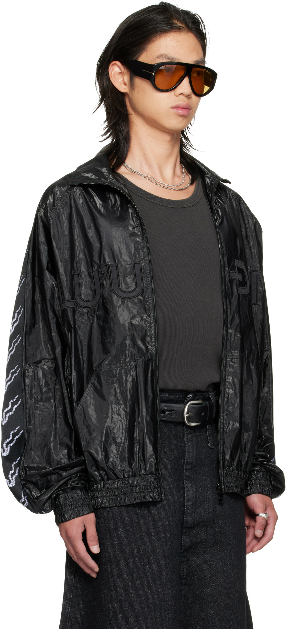 LU'U DAN Black LD Windbreaker Jacket