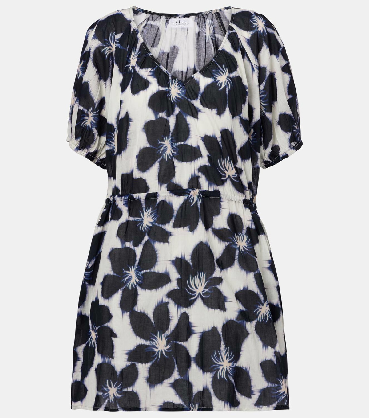 Velvet Hazel floral cotton voile minidress