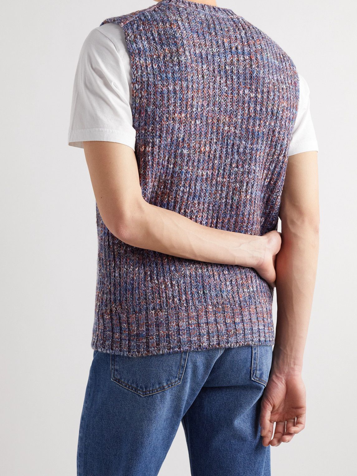 Men's Knitted Vest Sleeveless Sweater Pullover Knitwear Gilet Casual Formal  Tops