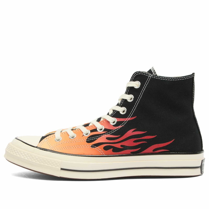 Photo: Converse Chuck Taylor 1970s Hi Flames Sneaker in Black/Red/Yellow
