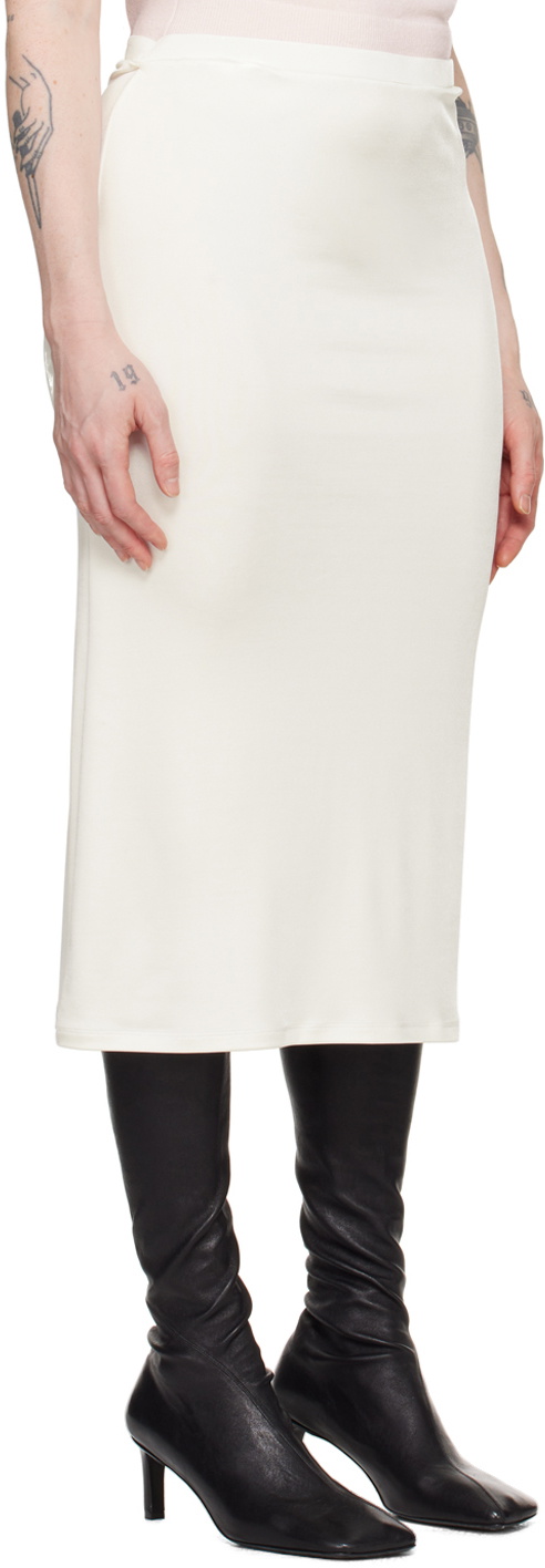 TOVE White Flor Midi Skirt