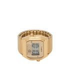 Timex x MM6 T80 Gold-Tone Ring Watch - M/L in Gold 