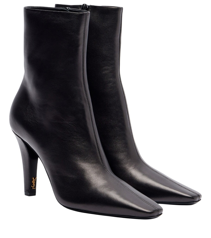 Photo: Saint Laurent Jill 95 leather ankle boots