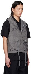 Engineered Garments Gray Hooded Vest