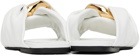 JW Anderson White Twist Chain Flat Sandals