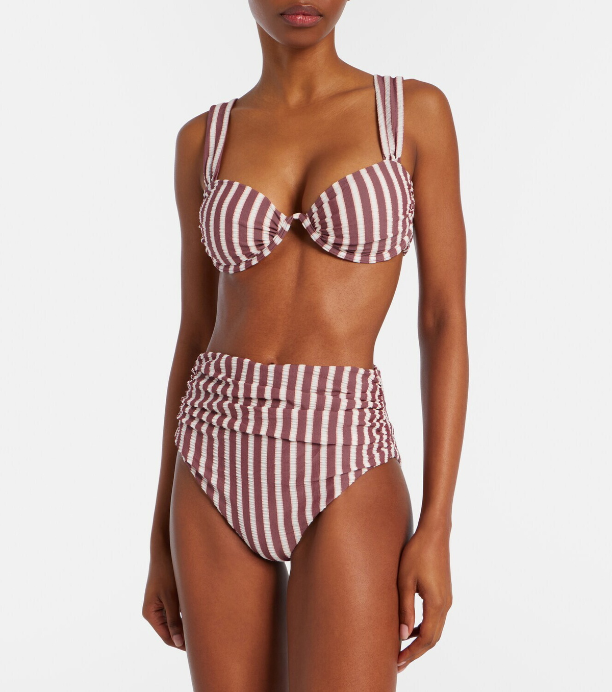 Simkhai Anniston striped bikini top