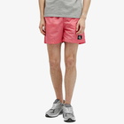 Calvin Klein Men's Monogram Logo Nylon Swim Shorts in Pink