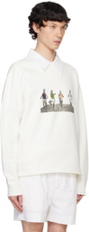 Bode White Finish Line Sweatshirt