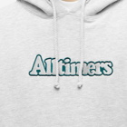 Alltimers Men's Broadway Embroidered Logo Hoody in Heather Grey