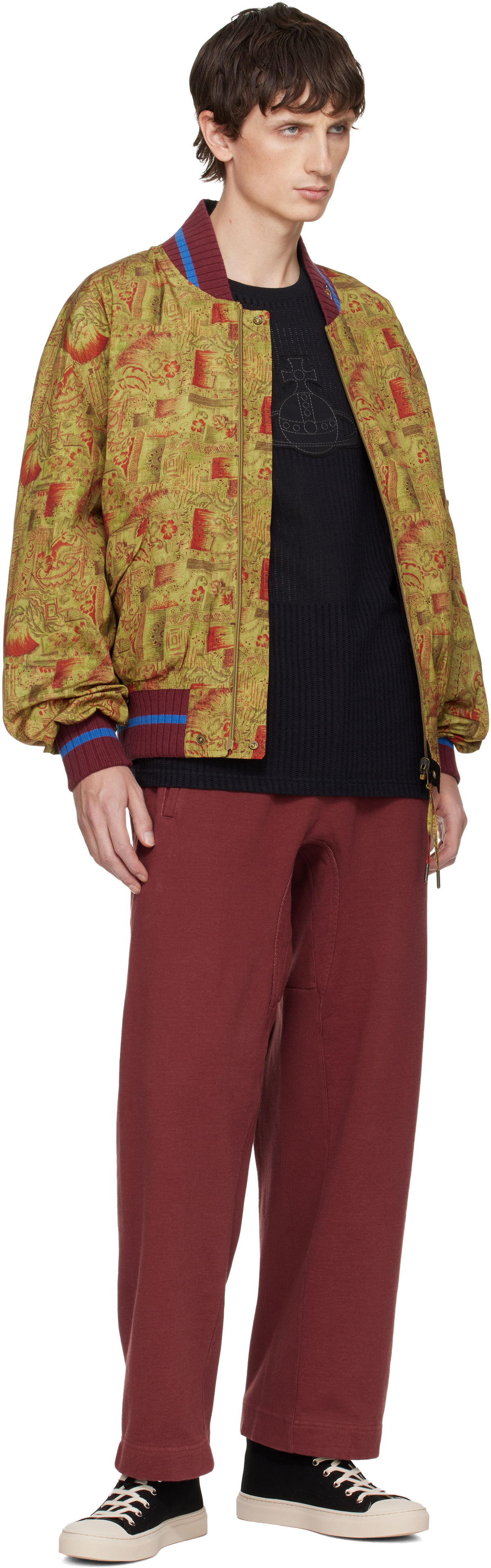 Vivienne Westwood Yellow Bernardo Reversible Bomber Jacket