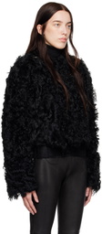 Ann Demeulemeester Black Amela Shearling Jacket