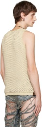 Isa Boulder Off-White Thicklace Tank Top