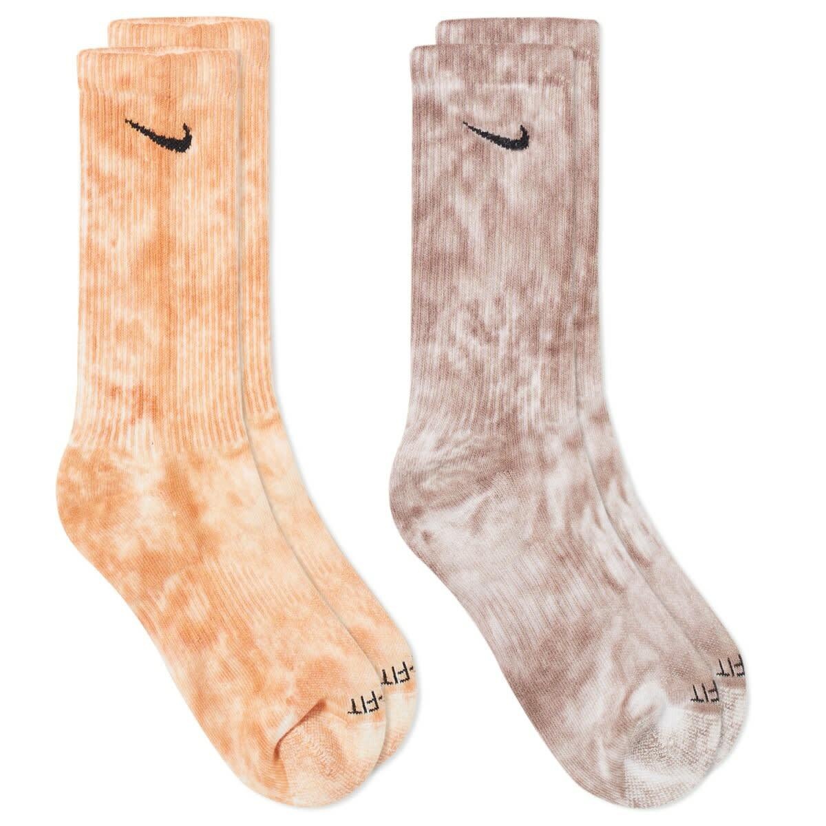 Nike Tie-Dye Sock - 2 Pack in Multi Nike