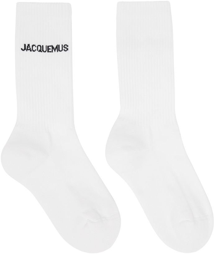 Photo: Jacquemus White Le Papier 'Les Chaussettes À L'Envers' Socks