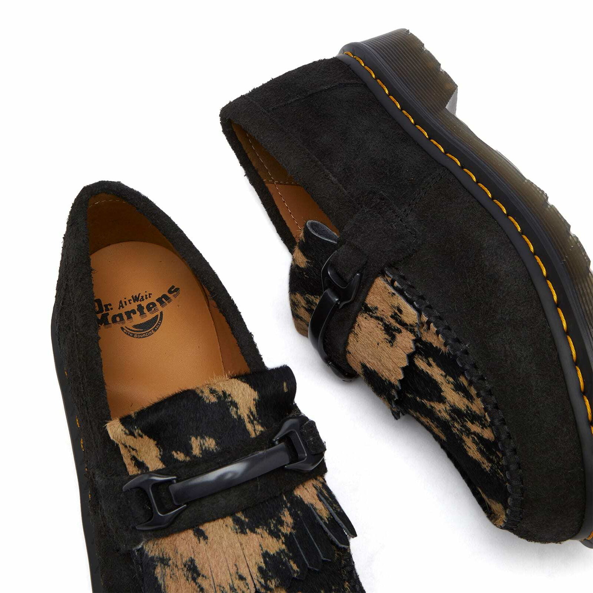 Dr. Martens Women's Adrian Hairy Suede Snaffle Loafer in Black Dr