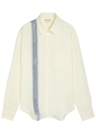 JW Anderson Logo Linen Shirt Off White