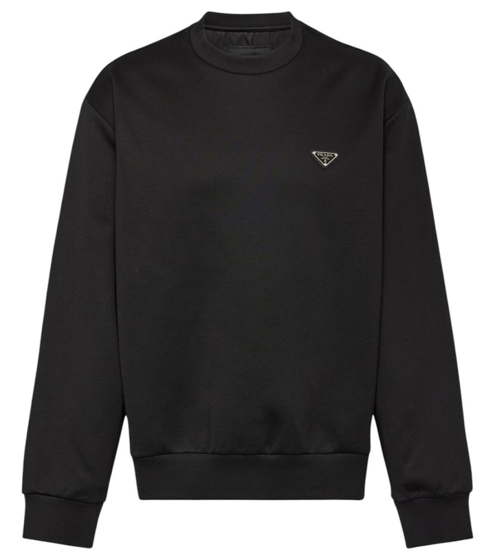 Photo: Prada Logo cotton-blend sweatshirt