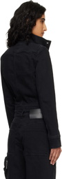 Courrèges Black Reedition Denim Jacket