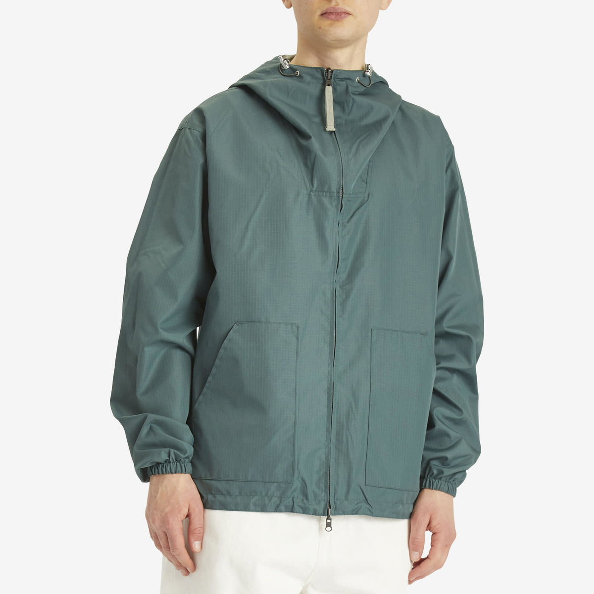 Taion Men's Military Zip Reversible Parka Jacket in Dark Sage Green