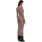 Rick Owens Purple Tower Rib LS Midi Dress