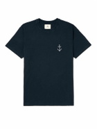 La Paz - Slim-Fit Logo-Emboidered Cotton-Piqué T-Shirt - Blue