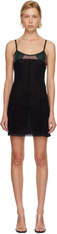 Photo: Fruity Booty Black Double Layer Minidress