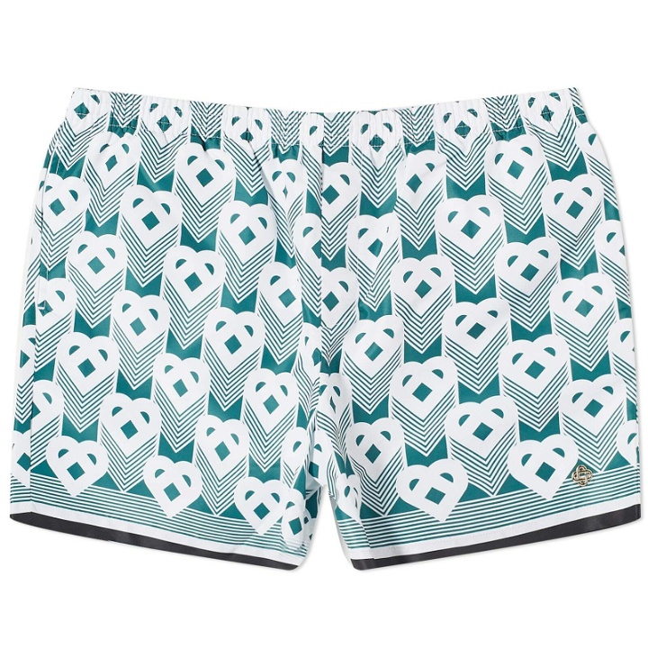 Photo: Casablanca Men's Printed Swim Shorts in Heart Monogram