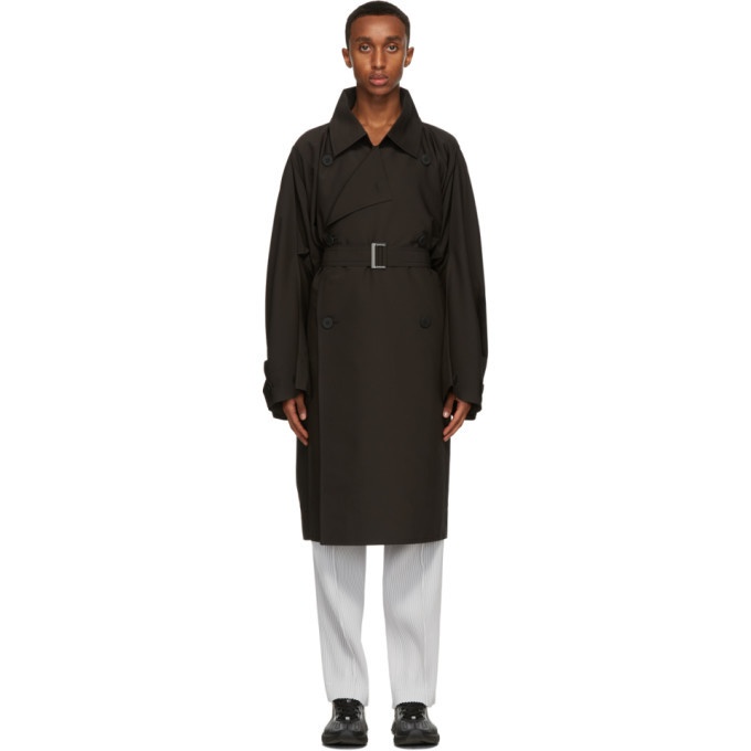 Photo: Homme Plisse Issey Miyake Brown Square Trench Coat