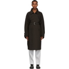 Homme Plisse Issey Miyake Brown Square Trench Coat