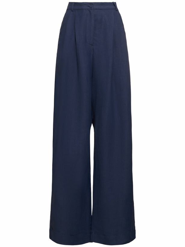 Photo: THE FRANKIE SHOP Piper Pleated Viscose & Linen Pants